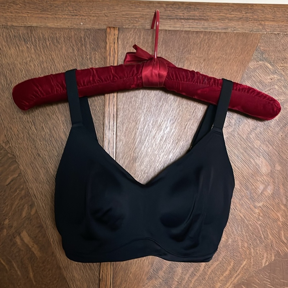 Spanx black smooth bra adj. bralette padded cups XS D-DD soft support